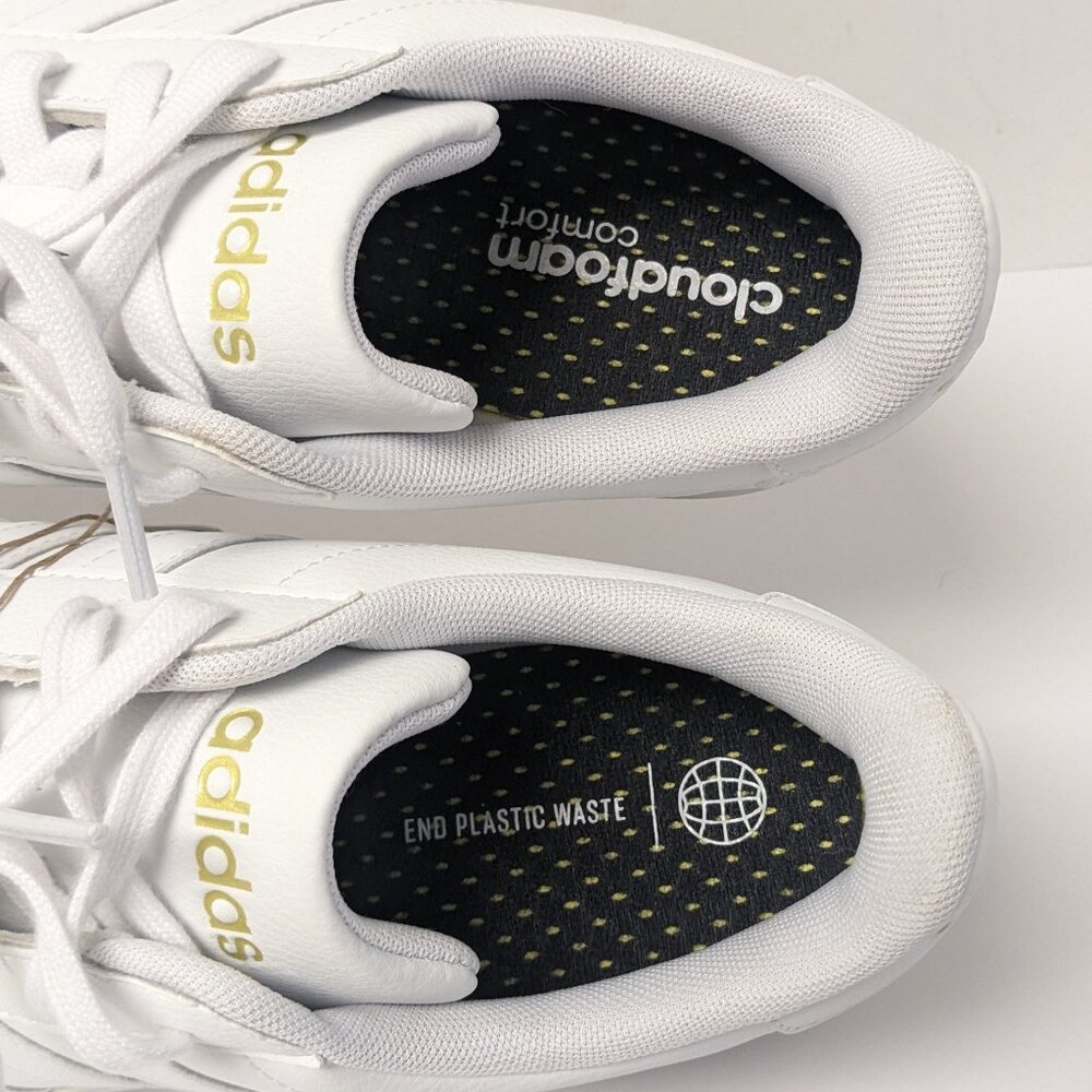 Adidas Grand Court 2.0 Sporty Sneakers, White, Women's 11 - Picture 5 of 7